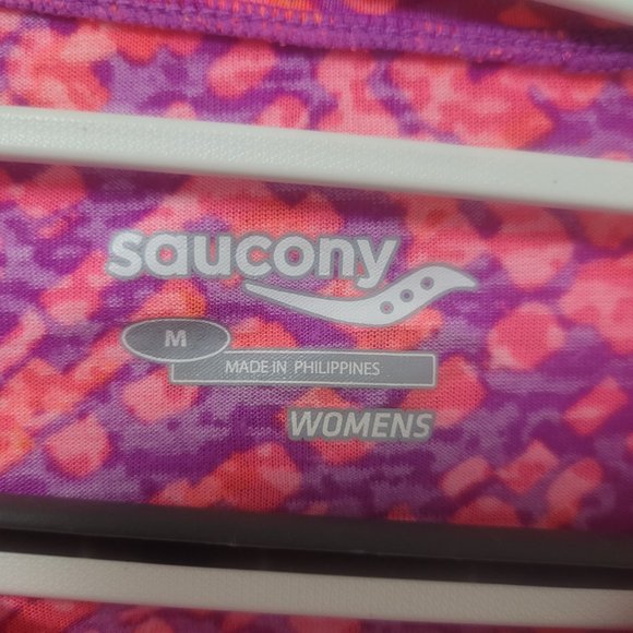 Saucony Exercise Long Sleeve Top, bright colored pattern size medium - Picture 2 of 3